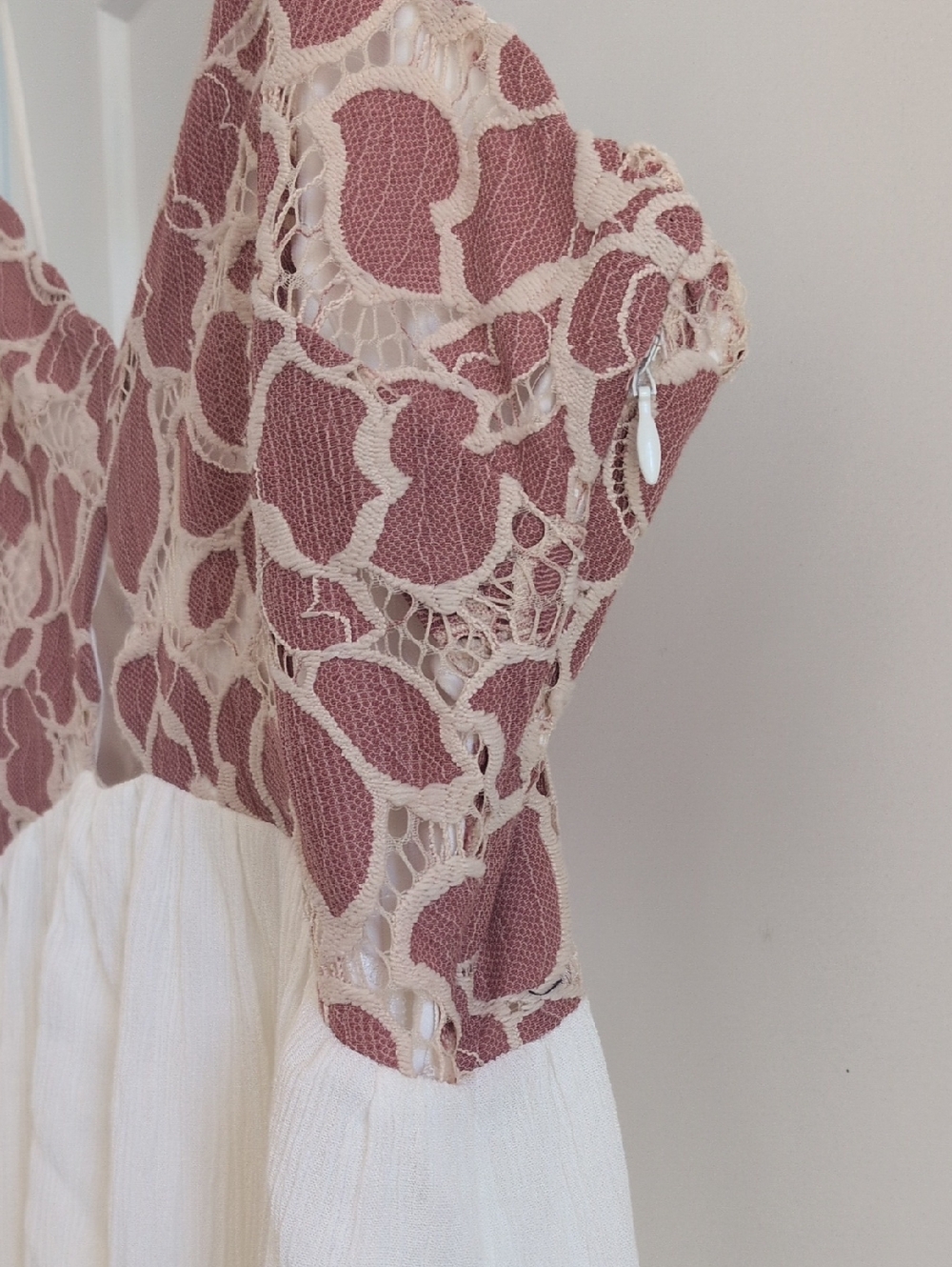 Tularosa Boho Maxi Dress with Peekaboo Rose Lace Accents - Picture 4 of 8